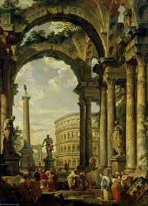Roman Capriccio — Giovanni Paolo Pannini, Baroque