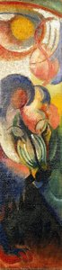 Middle Part Of A Three-part Firescreen With Landscape And Animal Like Elements — Franz Marc