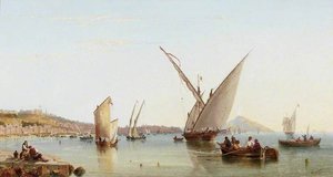Shipping In The Bay Of Naples — John Wilson Carmichael