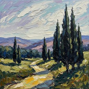 Eternal Path Through Sylvan Shadows: A Monumental Impasto Study In Serenity — Christian Noiret, Contemporary Abstract Painting