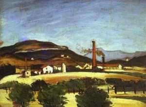 Factories Near The Mount Of Cengle — Paul Cézanne, Post-impressionism
