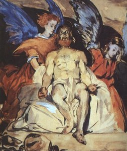 Studie Zu „das Märtyrerkreuz Mit Engeln“ — Édouard Manet