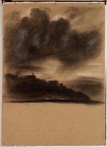 Untitled, Landscape With Clouds — Thomas Cole, Hudson River School
