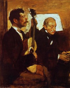Degas' Father Listening To Lorenzo Pagans — Edgar Degas, Impressionism