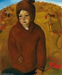 Boy At Harvest Time — Boris Dmitrievich Grigoriev
