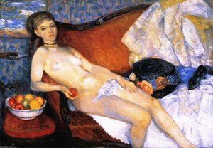 Nude With Apple — William James Glackens, Ashcan School