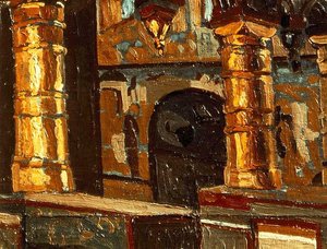 Rostov Veliky. Interior Of Church Of Savior. — Nicholas Roerich, Symbolist Religious Painting