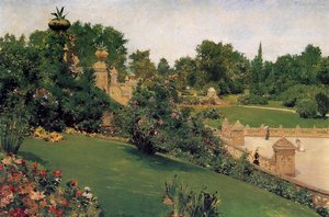 Terrace At The Mall, Cantral Park — William Merritt Chase