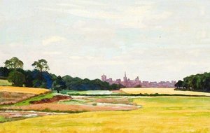 Landscape With Town — Myrtle Broome