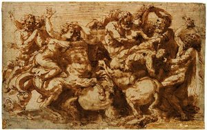 THE BATTLE OF THE CENTAURS AND LAPITHS