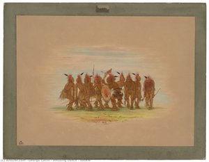 Amusing Dance - Saukie — George Catlin