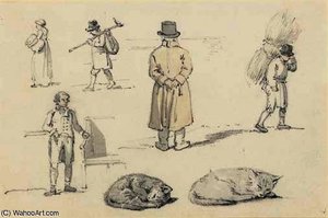 A Sheet Of Figure And Animals Studies — William Bill Alexander