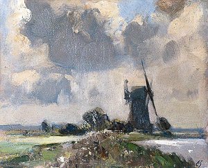 Drainage Mill On The Bure, Norfolk — Edward Brian Seago