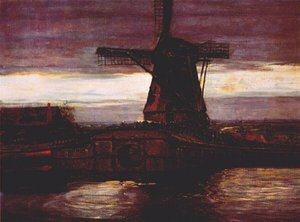 Mühlenwind Mit Gestrecktem Himmel — Piët Mondrian