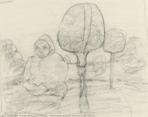 Poorhouse Woman, Sitting In The Garden — Паула Модерсон-бекер