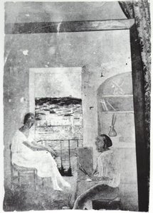 Untitled - The Artist In His Studio In Riba D'en Pitxot In Cadaquns, 1920-21 — Salvador Dalí, Surrealist Painting