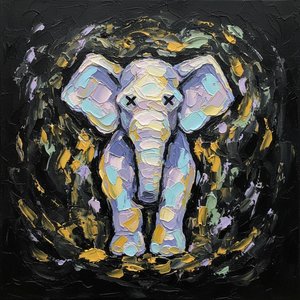Ethereal Monolith: A Fragmented Soul Emerging From The Midnight Impasto Void — Christian Noiret