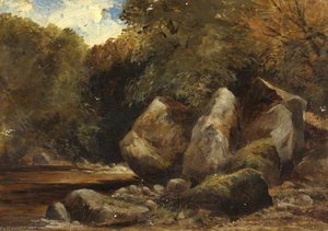 Landscape With Large Rocks — George Hornblower Simms