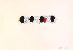 Untitled (four Heads) — Gene Davis