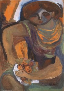 Woman With A Bunch Of Flower — Margit Anna