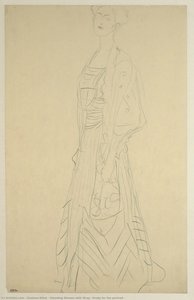 Mujer De Pie Con Envuelto (estudio Para El Retrato — Gustav Klimt, Art Nouveau