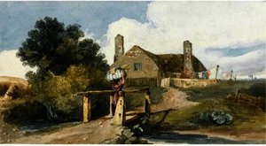 A Washerwoman Returning To A Cottage — David Cox