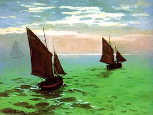 Fishing Boats At Sea — Claude Monet