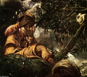 The Miracle Of Manna (detail) — Jacopo Tintoretto