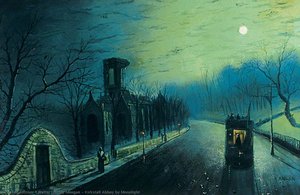 Kirkstall Abbey by Moonlight
