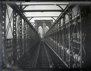 Bridge From Train, Brooklyn, Ny — George Bradford Brainerd, Documentary Photography