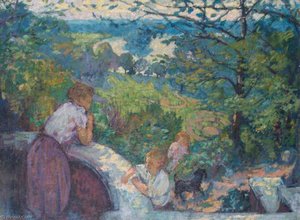View From The Terrace At Richmond, Surrey — Bernard Dunstan