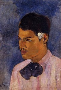 Young Man With A Flower — Eugène Henri Paul Gauguin