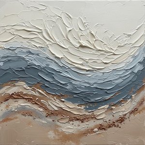 Ethereal Tides: A Meditative Study Of Sculpted Slate And Bronze Strata — David Moreau