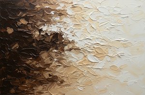 Lichtwerdung: Eine Monumentale Studie In Skulpturalem Umbra Und Cremefarbenem Impasto — David Moreau, Zeitgenössische Abstraktion