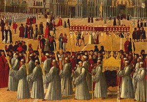 Procession In Piazza S. Marco [detail] — Gentile Bellini