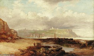 A View Of Dover Castle From The Harbor — John Wilson Carmichael