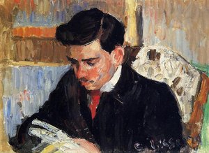 Porträt Von Rodo Pissarro Beim Lesen — Camille Pissarro, Impressionist Landscape