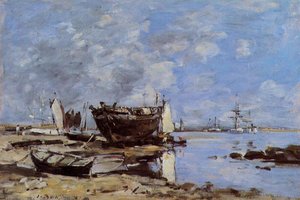 Plougastel, The Ferry Passage — Eugène Louis Boudin, Impressionism