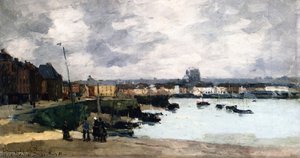 The Quays Of Dieppe, After The Rain — Albert-charles Lebourg, Impressionism