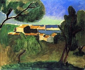 Paisaje En Collioure — Henri Matisse, Fauvist Expressionism
