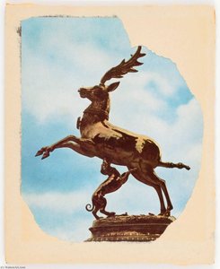 Untitled (statue Of Small Hound Biting Belly Of Leaping Stag) — Joseph Cornell