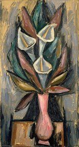 Lilies In Rose Vase — Marsden Hartley