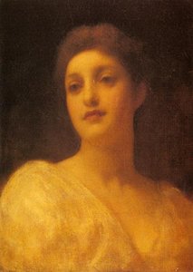 The Head Of A Girl — Sir Frederic Lord Leighton, Impressionism