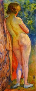 Standing Nude From The Back — Theo Van Rysselberghe, Post-impressionism