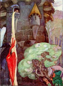 Rapunzel, Let Down Your Hair — Anne Anderson