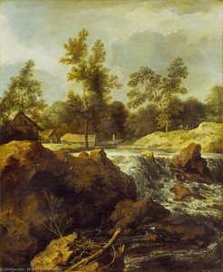 Landscape With Waterfall — Allaert Van Everdingen