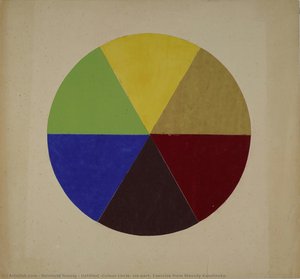 Untitled (Colour circle, six-part. Exercise from Wassily Kandinsky