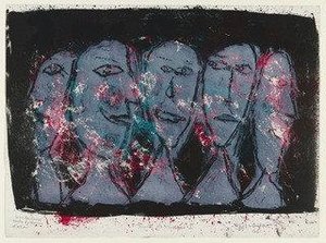 Group Of Faces I (suite De Visages I) (variant) — Jean Philippe Arthur Dubuffet