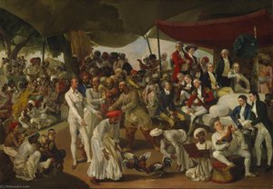 Colonel Mordaunt’s Cock Match — Johann Zoffany