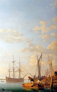 Unloading Wood At Builenwalenvest Sun — Abraham Van Strij